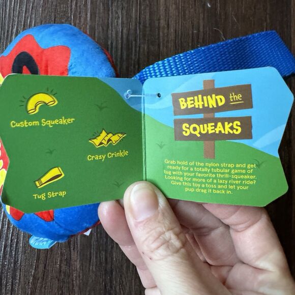 BARK BOX Dog Toys M - BARKBEAR THE PIRATE + ULTIMUTT INNER TUBE Squeak Tug Plush - Picture 7 of 7